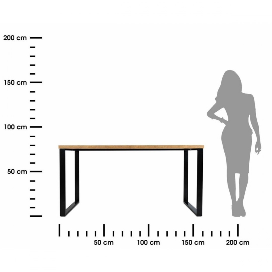 Mesa de trabajo BLAT 160x60 cm negro/marrón