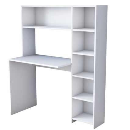 Mesa de trabajo con estante RANI 113,2x141,8 cm blanco