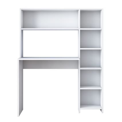 Mesa de trabajo con estante RANI 113,2x141,8 cm blanco
