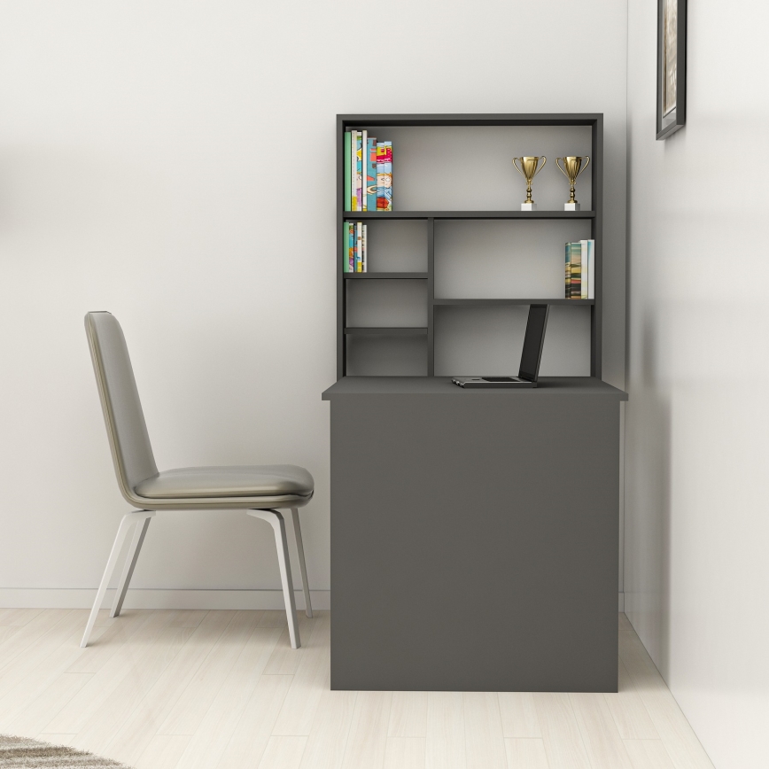 Mesa de trabajo con estante SEDIR 154,2x90 cm antracita