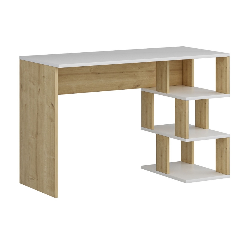 Mesa de trabajo DARDANOS 110x73,8 cm beige/blanco