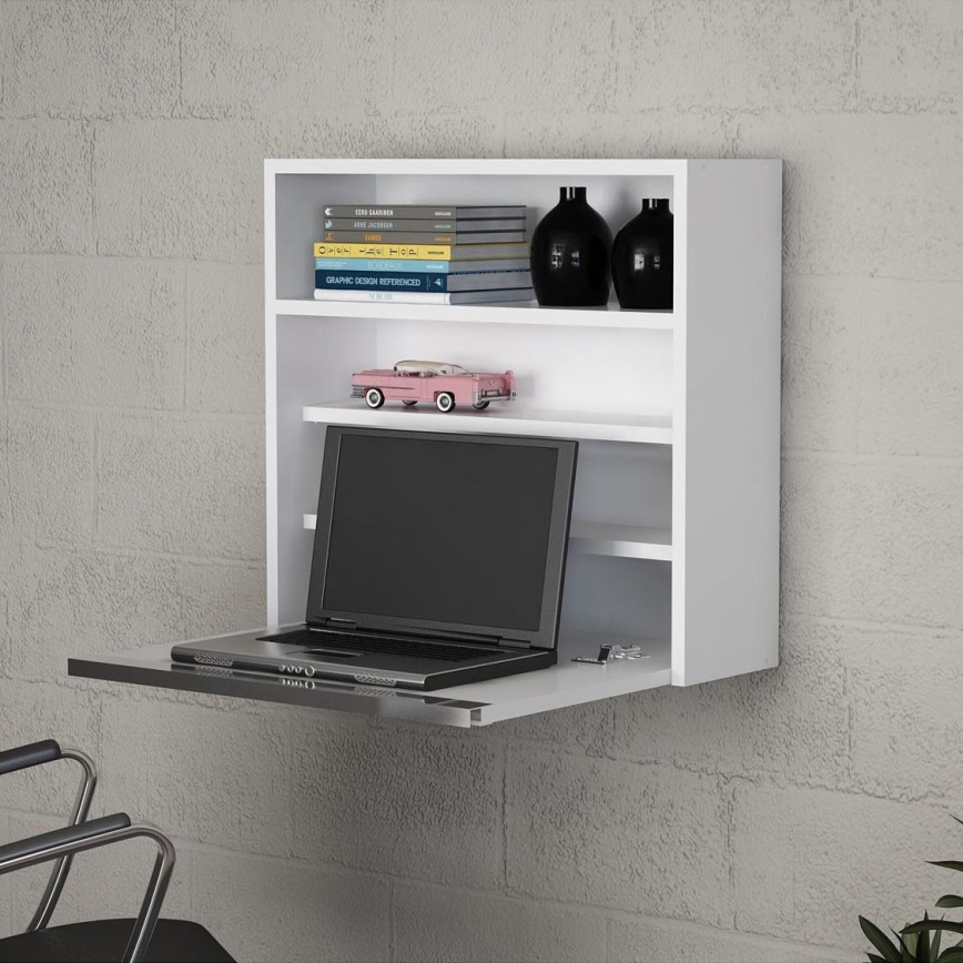 Mesa de trabajo plegable VIOLIN 63,6x60 cm blanco