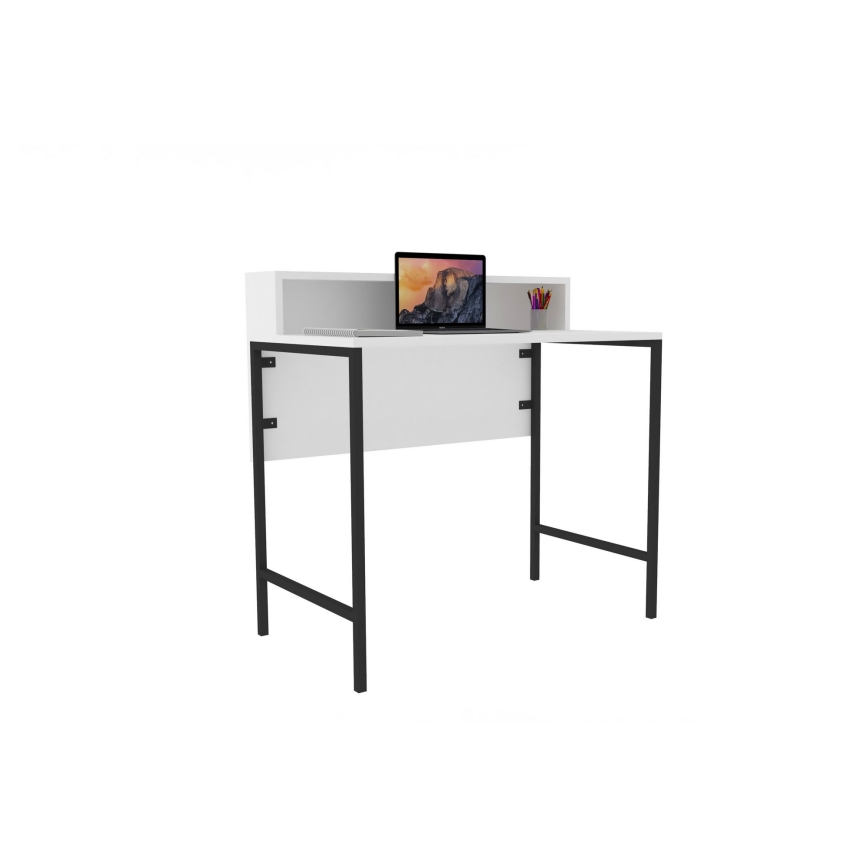 Mesa de trabajo USO 90,8x90 cm blanco/negro
