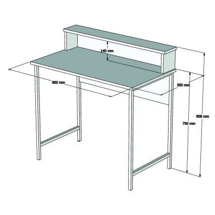 Mesa de trabajo USO 90,8x90 cm marrón