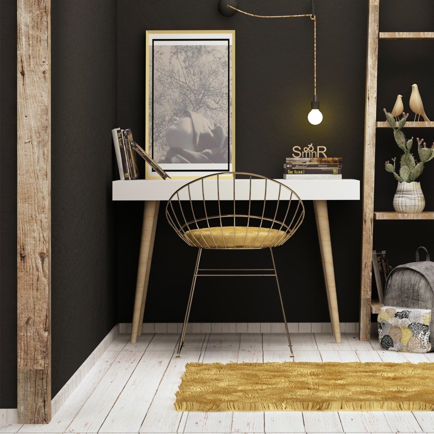 Mesa de trabajo VERONIKA 74x100 cm blanco/beige