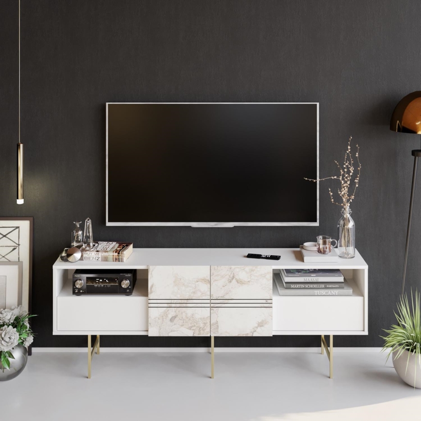 Mesa de TV DERIN 64,7x180 cm blanco