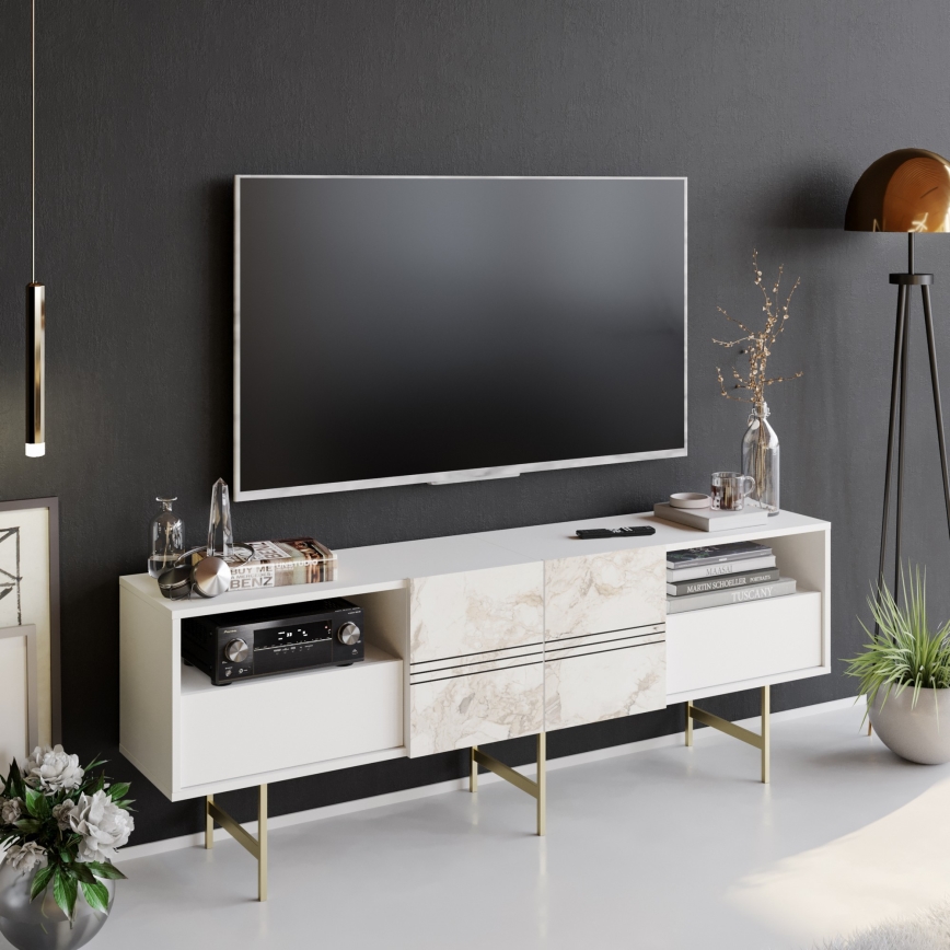 Mesa de TV DERIN 64,7x180 cm blanco