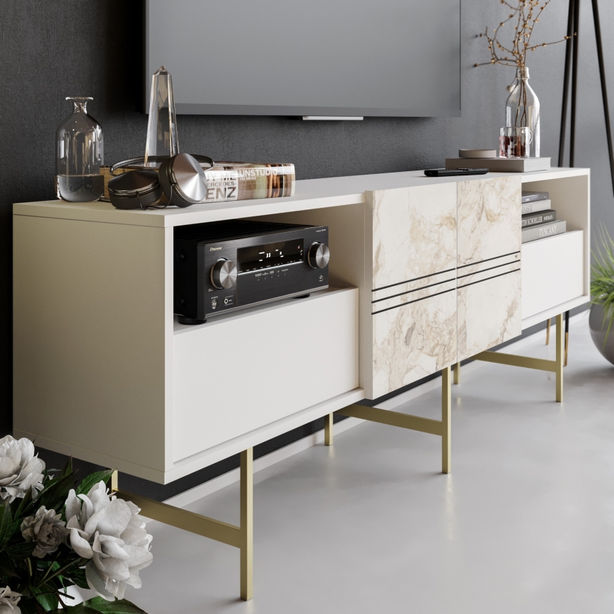 Mesa de TV DERIN 64,7x180 cm blanco