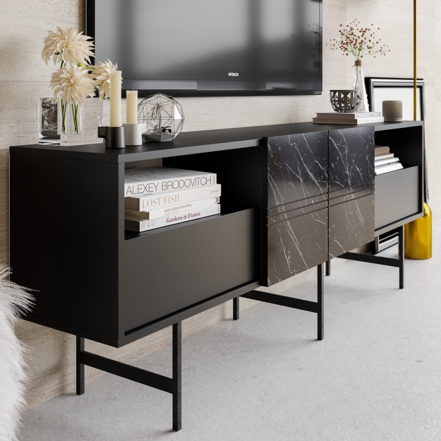 Mesa de TV DERIN 65x180 cm negro