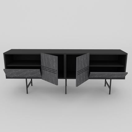 Mesa de TV DERIN 65x180 cm negro