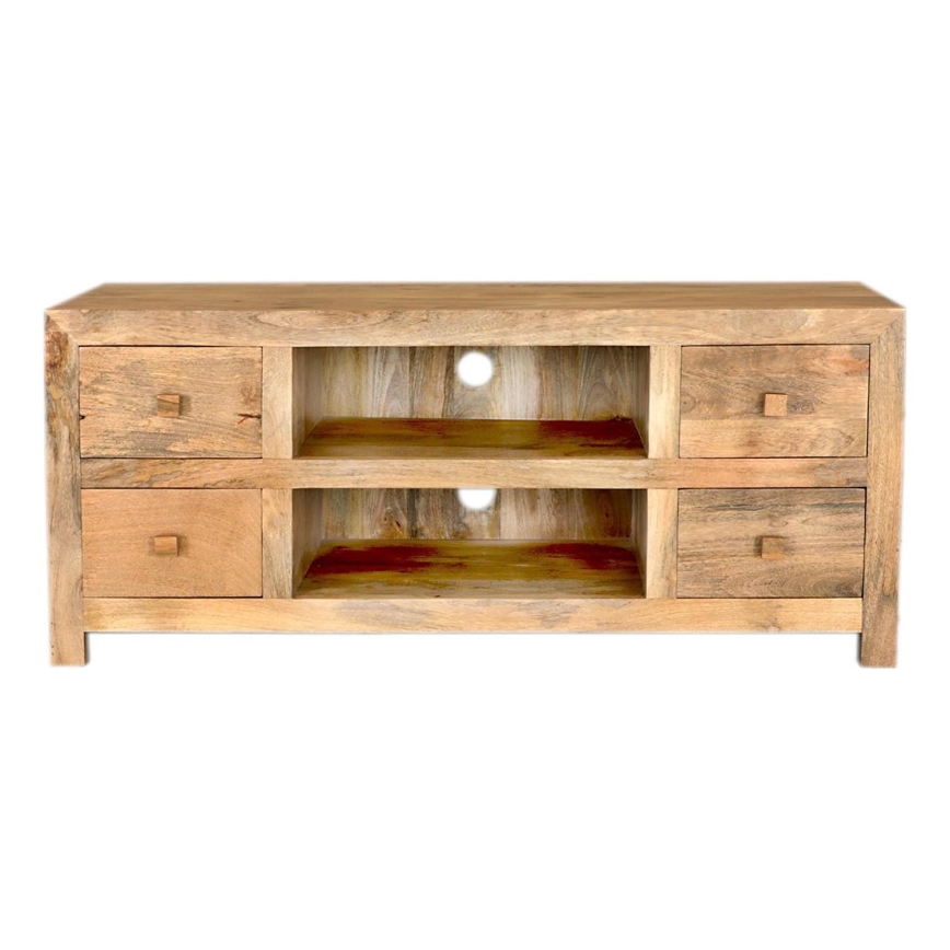 Mesa de TV HINA 60x140 cm madera maciza/árbol de mango