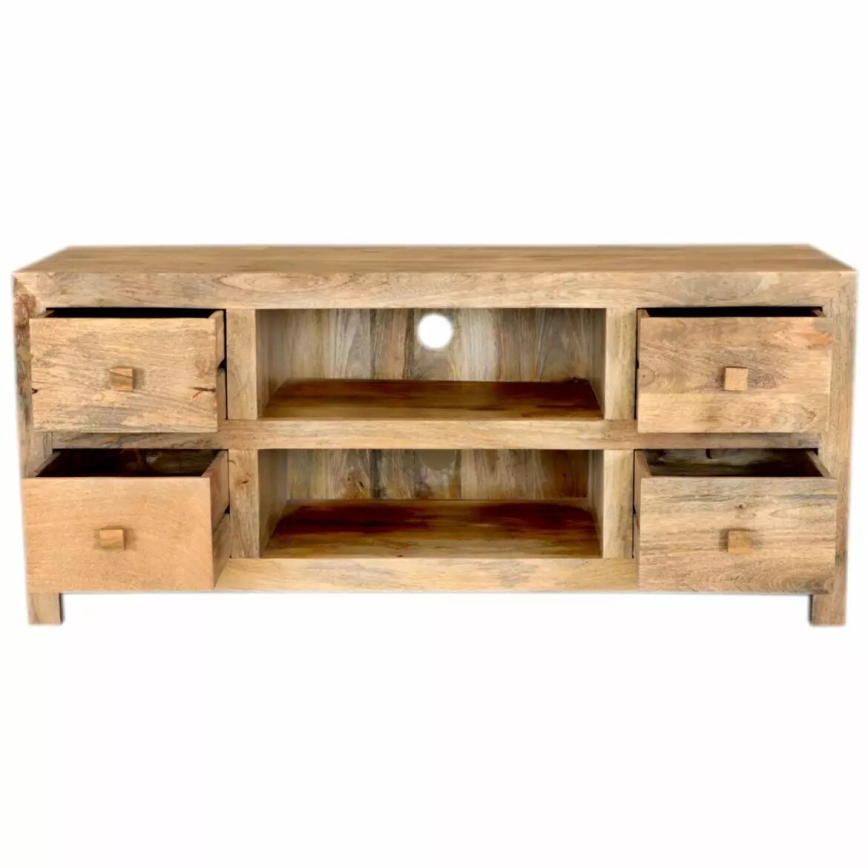 Mesa de TV HINA 60x140 cm madera maciza/árbol de mango