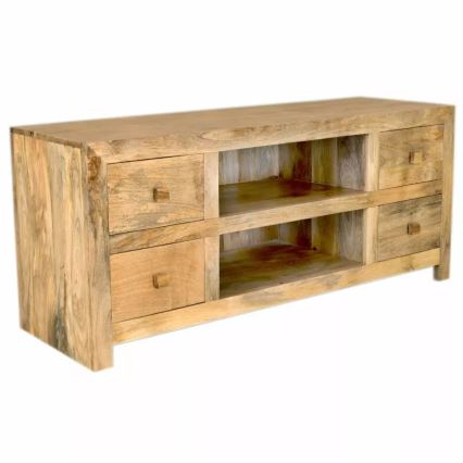 Mesa de TV HINA 60x140 cm madera maciza/árbol de mango