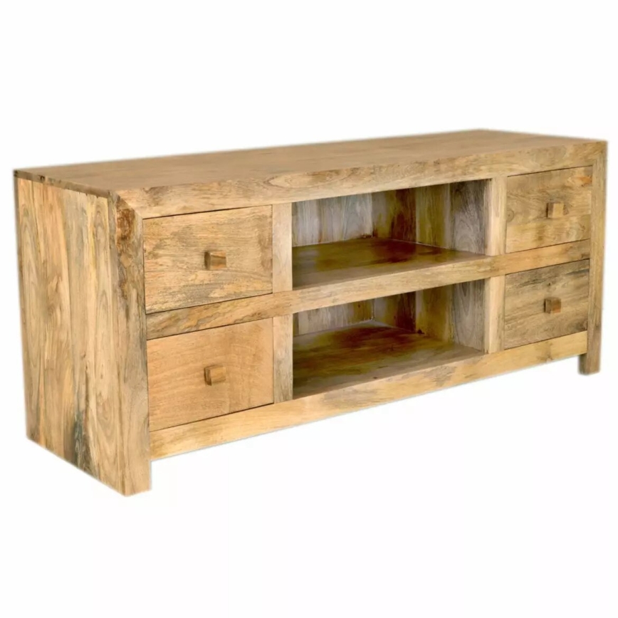 Mesa de TV HINA 60x140 cm madera maciza/árbol de mango
