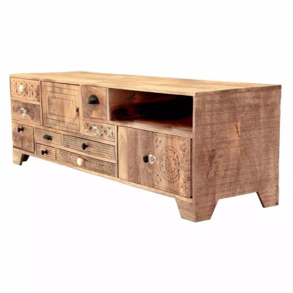Mesa de TV MANU 160x50 cm madera maciza/mango
