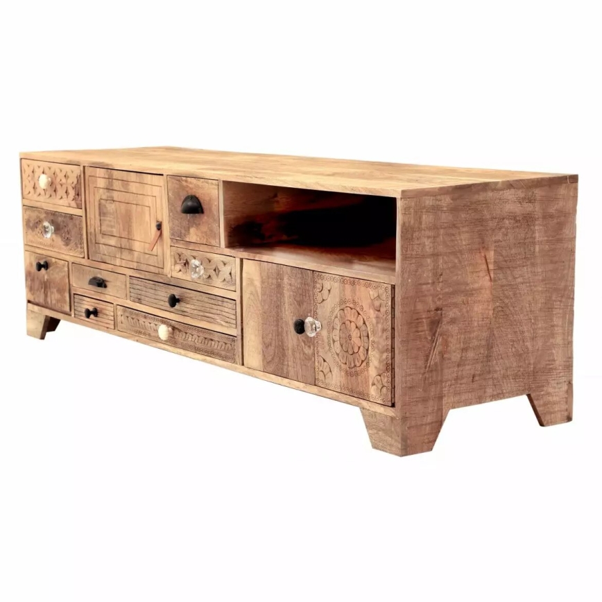Mesa de TV MANU 160x50 cm madera maciza/mango