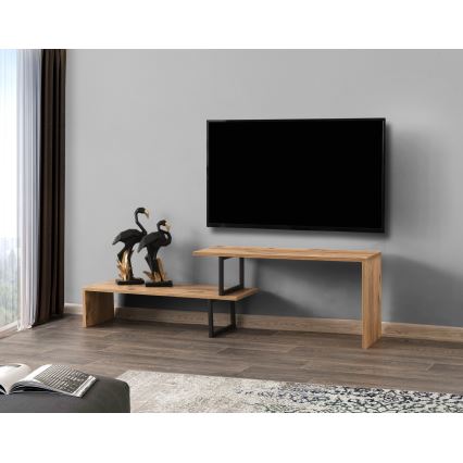 Mesa de TV OVIT 44x153 cm marrón/negro