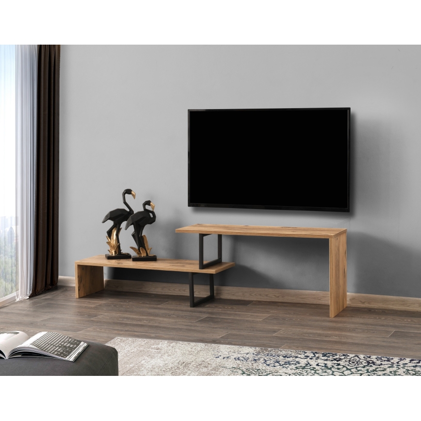 Mesa de TV OVIT 44x153 cm marrón/negro
