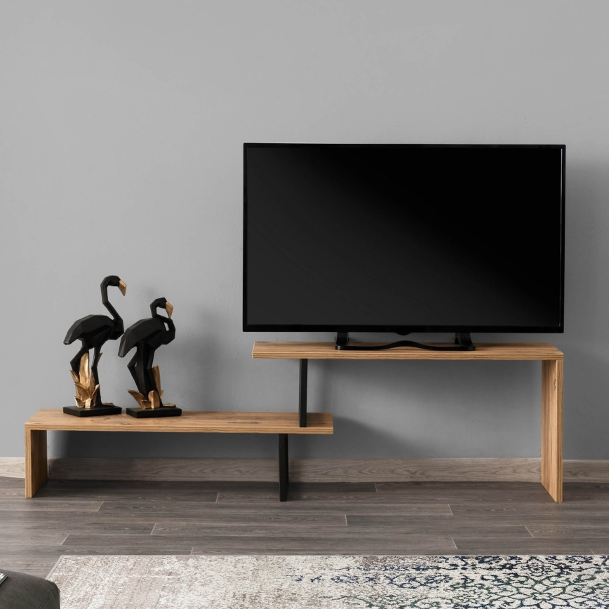 Mesa de TV OVIT 44x153 cm marrón/negro