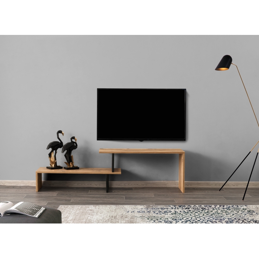 Mesa de TV OVIT 44x153 cm marrón/negro
