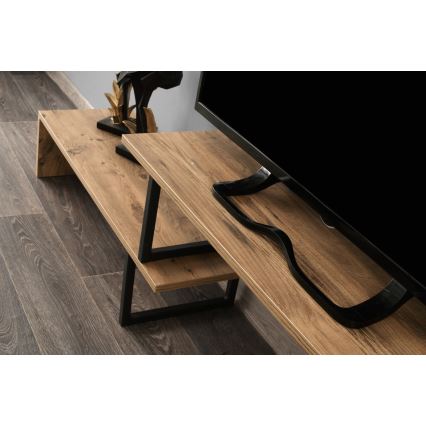Mesa de TV OVIT 44x153 cm marrón/negro