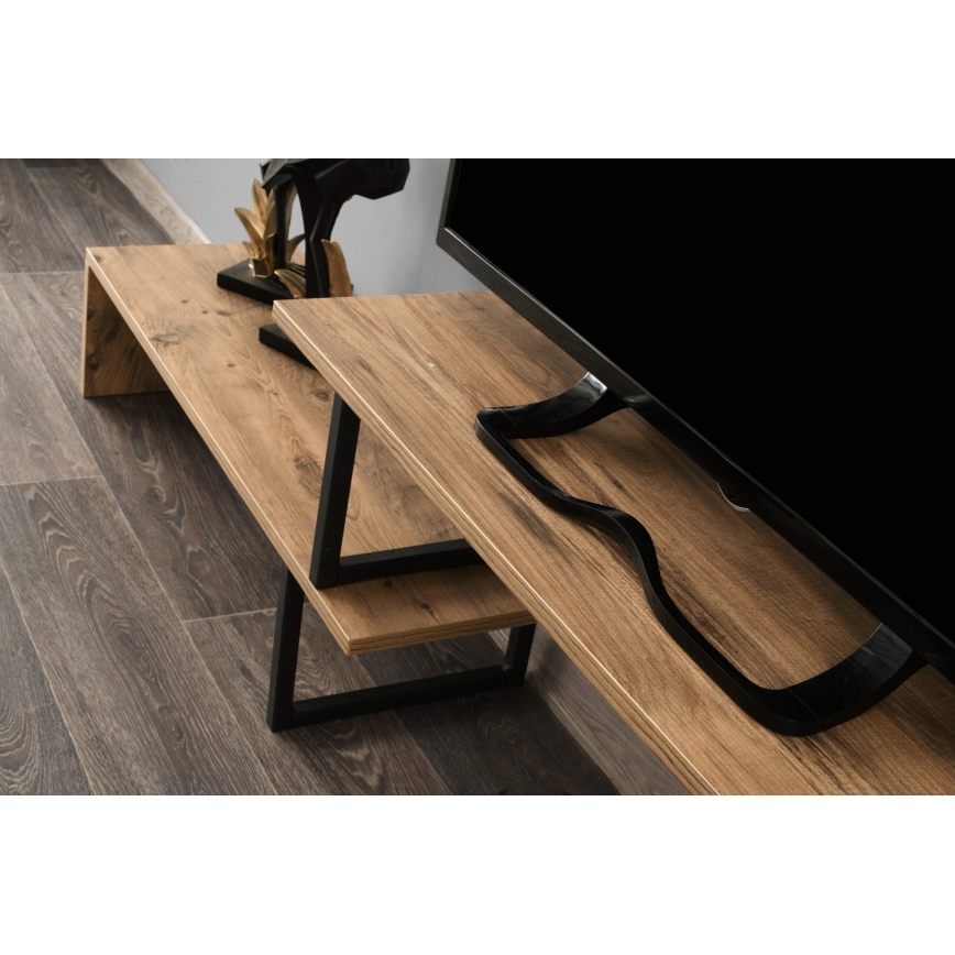 Mesa de TV OVIT 44x153 cm marrón/negro