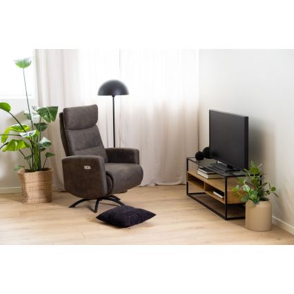 Mesa de TV ZEIN roble/negro