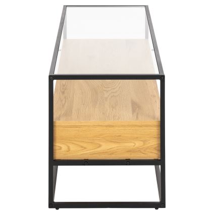 Mesa de TV ZEIN roble/negro