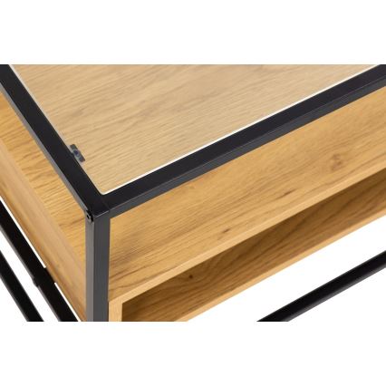 Mesa de TV ZEIN roble/negro