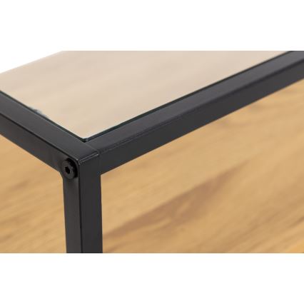 Mesa de TV ZEIN roble/negro