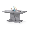 Mesa extensible de centro/comedor con tablero elevable NINO gris cemento