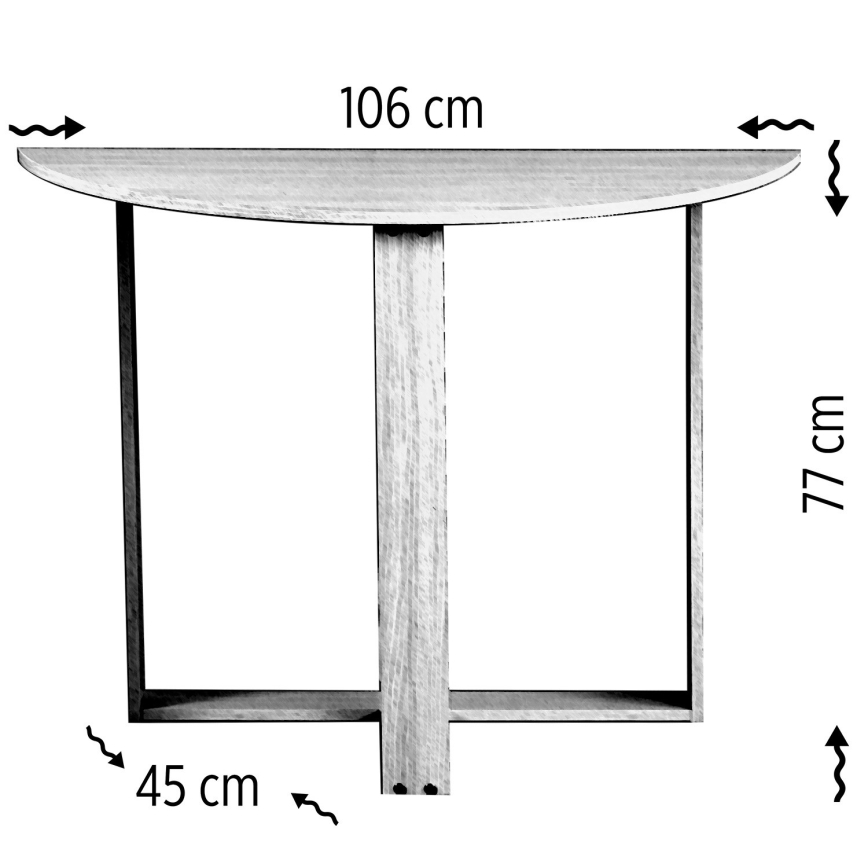 Mesa MIDDLE 77x106 cm blanco
