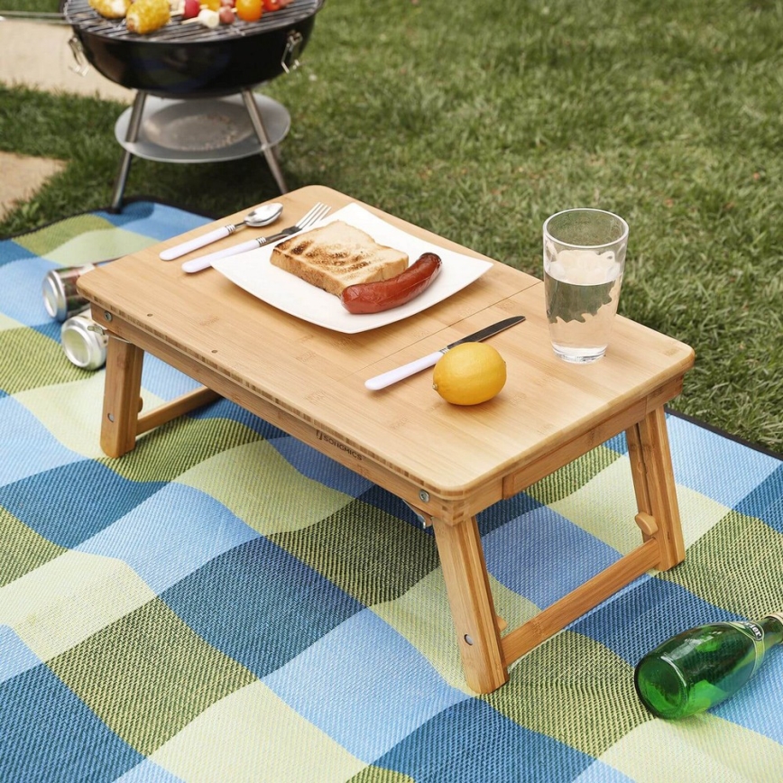 Mesa para ordenador ajustable para cama LAT marrón