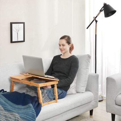 Mesa para ordenador ajustable para cama LAT marrón
