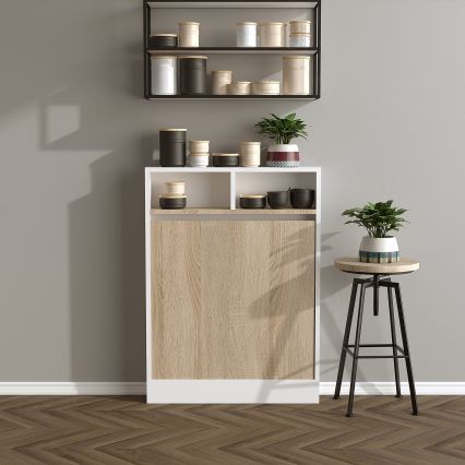 Mesa plegable BRACKED 96x70 cm blanco/marrón