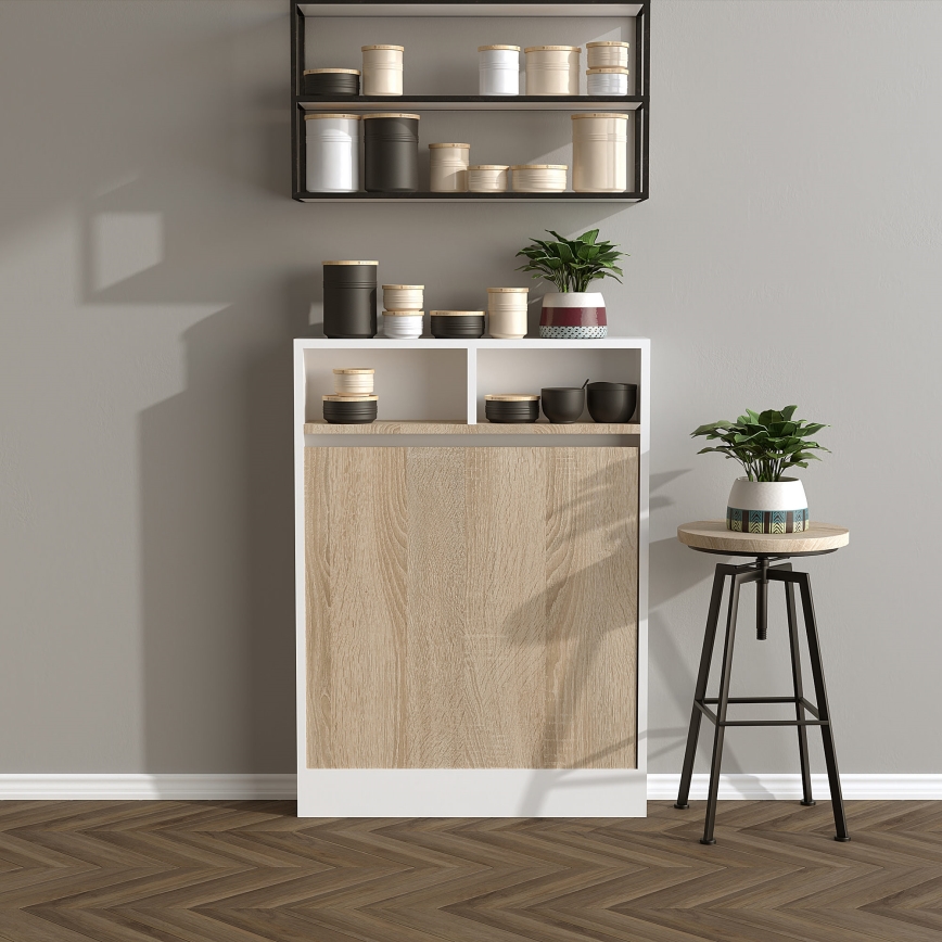 Mesa plegable BRACKED 96x70 cm blanco/marrón