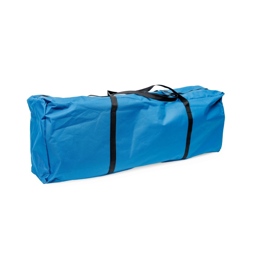 Mesa plegable de camping + 2x silla azul