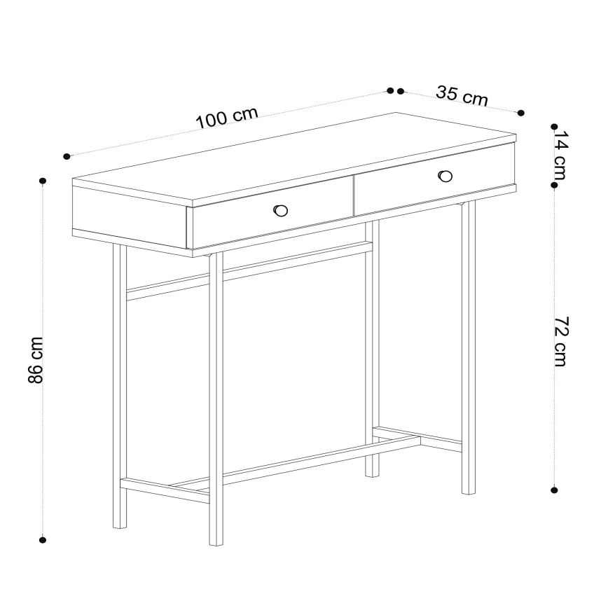 Mesa plegable ESTA 86x100 cm marrón