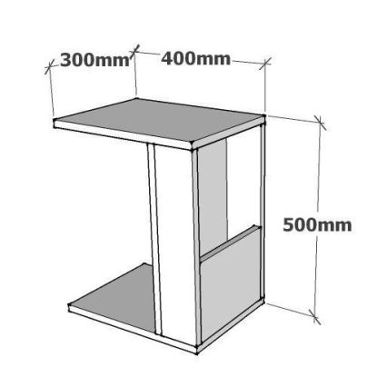 Mesa plegable KAREN 50x40 cm antracita