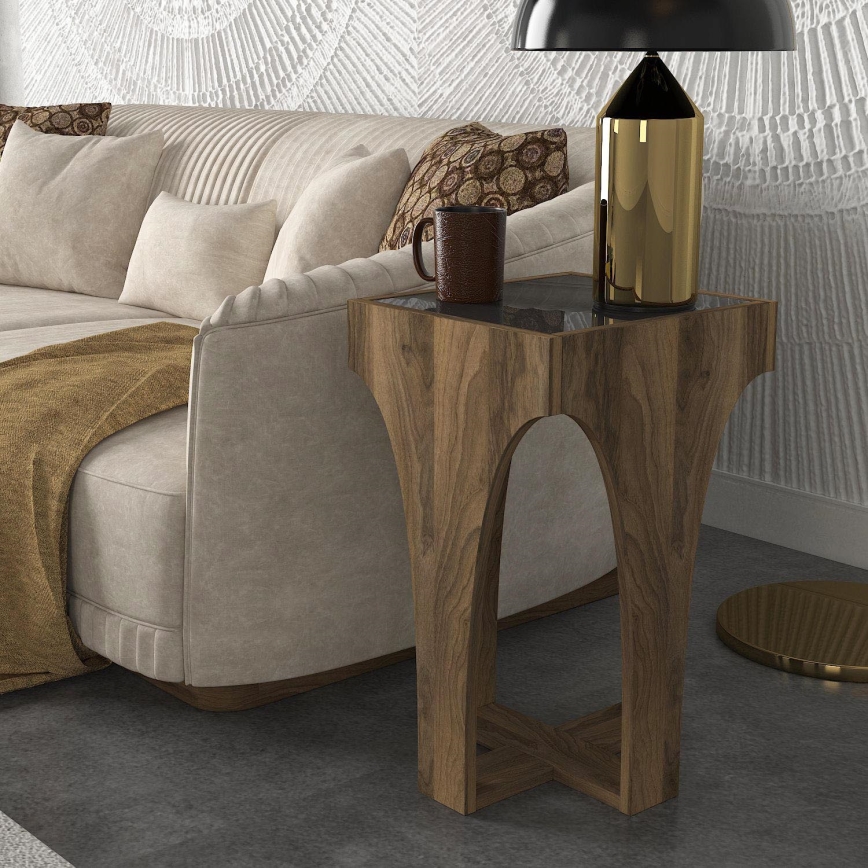 Mesa plegable LITUS 58x37 cm marrón