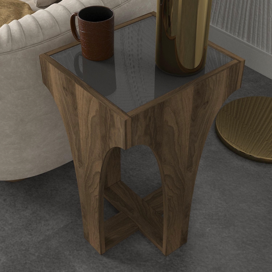 Mesa plegable LITUS 58x37 cm marrón