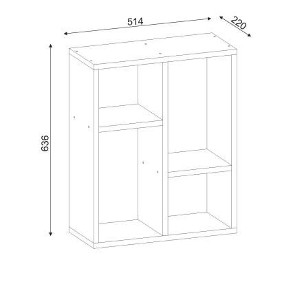 Mesa plegable LUPUS 63,6x51,4 cm blanco