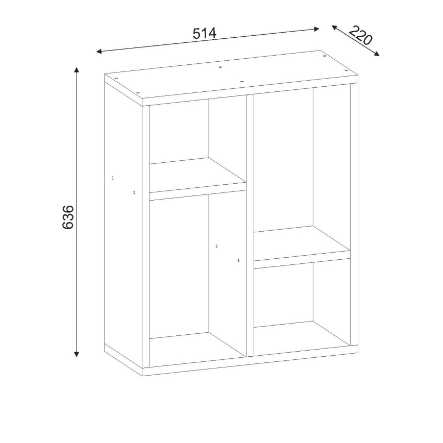 Mesa plegable LUPUS 63,6x51,4 cm blanco
