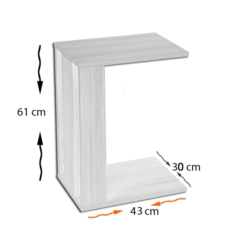 Mesa plegable PASIFIC 61x43 cm blanco