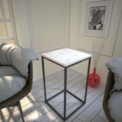 Mesa plegable PURE 62x35 cm blanco/negro