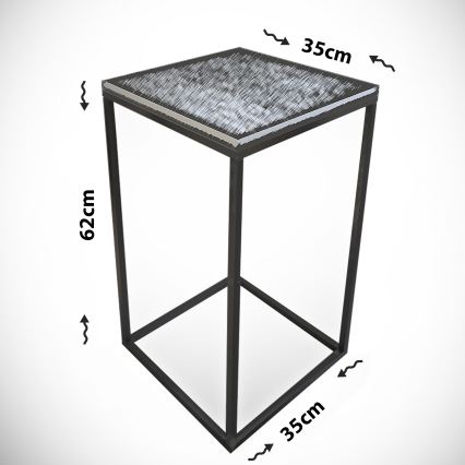 Mesa plegable PURE 62x35 cm blanco/negro