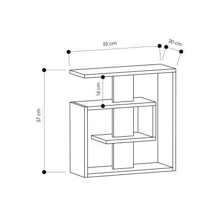 Mesa plegable SALY 57x55 cm blanco