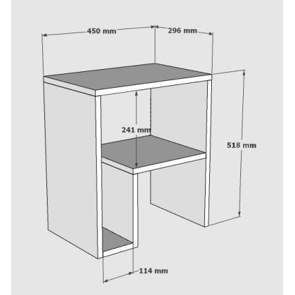 Mesa plegable YEPA 52x45 cm blanco