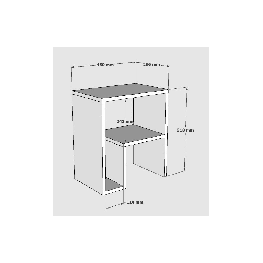 Mesa plegable YEPA 52x45 cm blanco