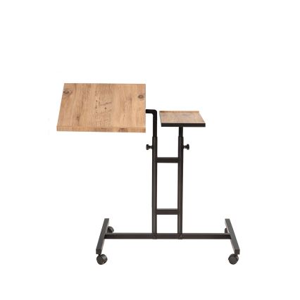 Mesa regulable GLEN 87x67 cm marrón/negro